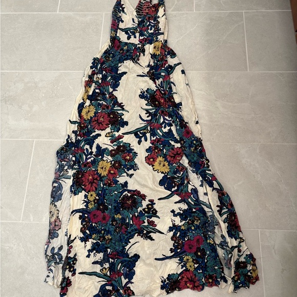 Free People Through the Vine Floral Maxi Dress in Ivory Combo Size XS - Picture 11 of 16